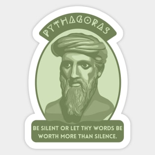 Pythagoras Portrait and Quote Sticker
